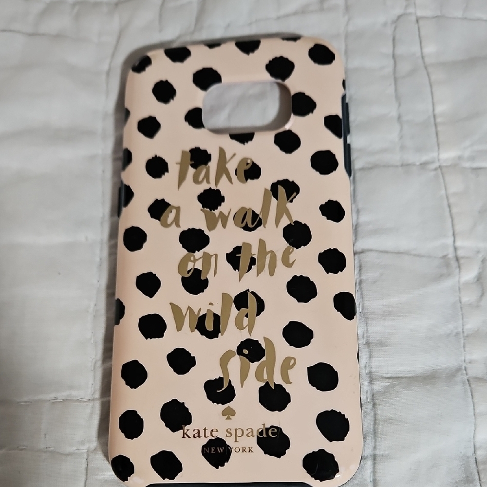 Kate Spade Cream and Black Polka Dot Phone Case - Picture 2 of 8